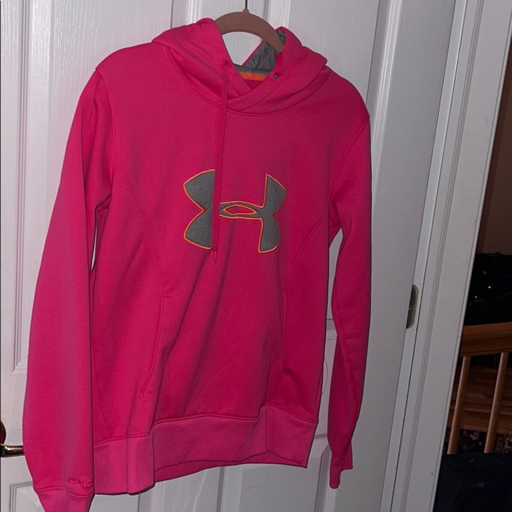 Under Armor pink fleece hoodie
